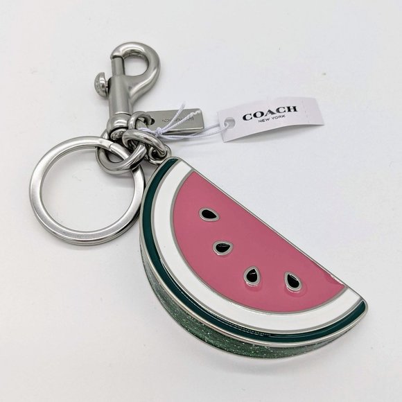 Coach Accessories - Coach Pink Watermelon Slice Bag Charm Keyring NWT